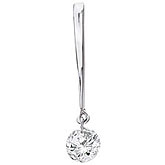 14K White Gold Diamond Dashing Diamonds Pendant