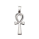 14K White Gold Greek Cross Pendant