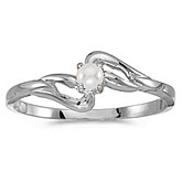10k White Gold Pearl Ring