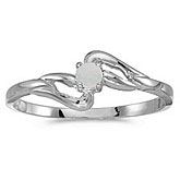 10k White Gold Round Opal Ring