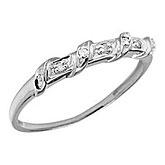 10K White Gold Diamond Band Ring