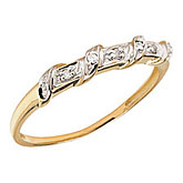 14K Yellow Gold Diamond Band Ring