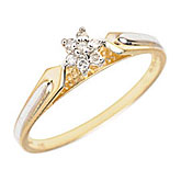 10K Yellow Gold Diamond Cluster Ring