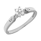 10K White Gold Diamond Cluster Ring