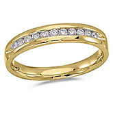14K Yellow Gold Diamond Diamond Band Ring