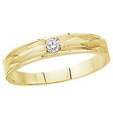14K Gold Young Gents Diamond Ring Band