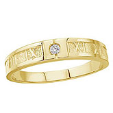 14K Yellow Gold Young Gents ^X^  Diamond Ring