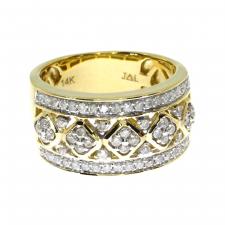 14k  Yellow Gold Diamond Fashion Band