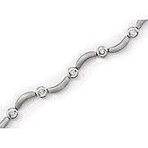 14K White Gold Diamond Bracelet