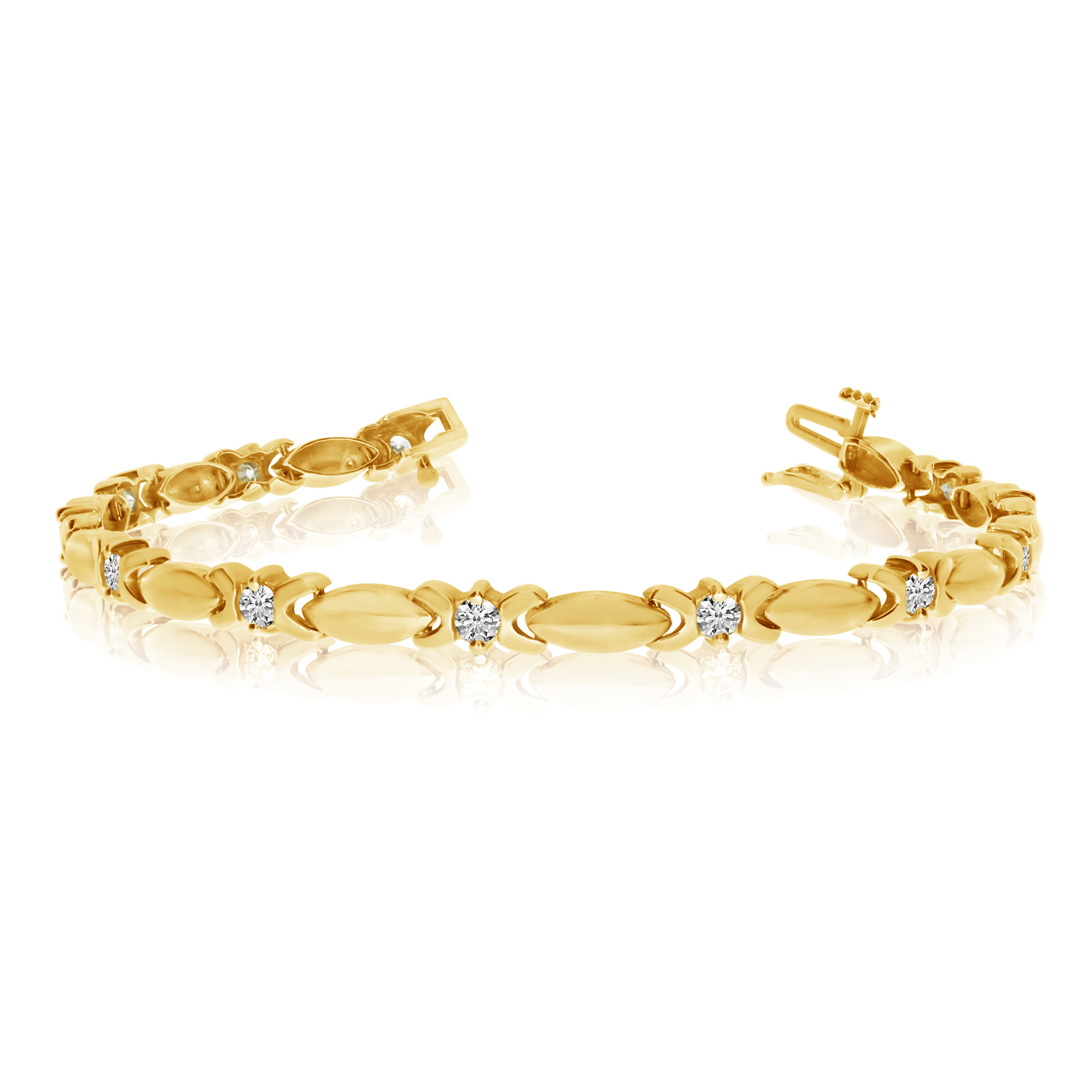 14k Yellow Gold Diamond Bracelet