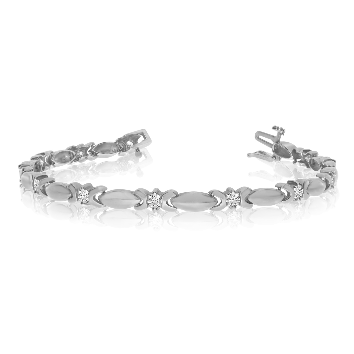 14k White Gold Diamond Bracelet