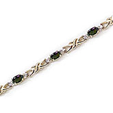 14K Yellow Gold Oval Mystic Topaz and Diamond Bracelet