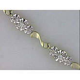 10K Yellow Gold Diamond Flower Bracelet