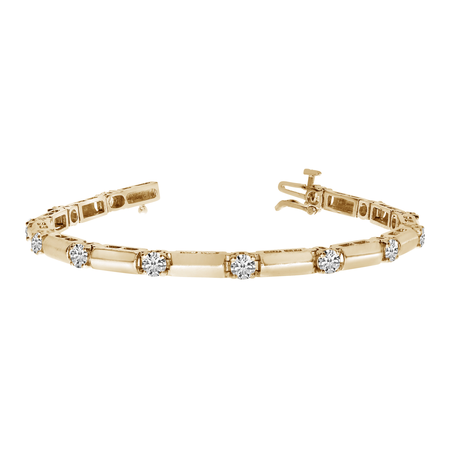 14K Yellow Gold Diamond Bracelet