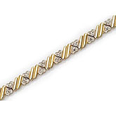 14K Yellow Gold Diamond Heart Bracelet