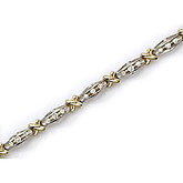 14K Yellow Gold Diamond X Bracelet