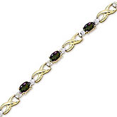 14K Yellow Gold Oval Mystic Topaz and Diamond Bracelet