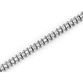 14K White Gold Diamond S Bracelet