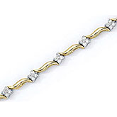 14K Yellow Gold Diamond Bracelet