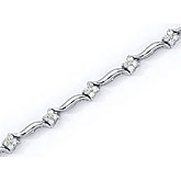 14K White Gold Diamond Bracelet