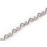 14K White Gold Diamond Bracelet