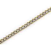 14K Yellow Gold Diamond U Bracelet