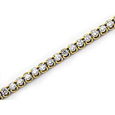 14K Yellow Gold Diamond U Bracelet