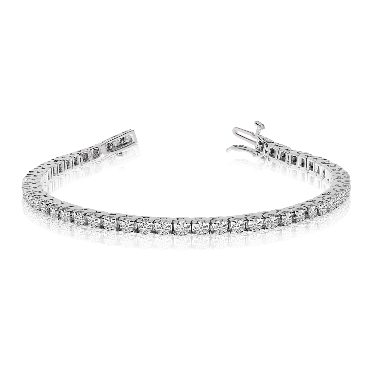 14K White Gold Diamond Bracelet